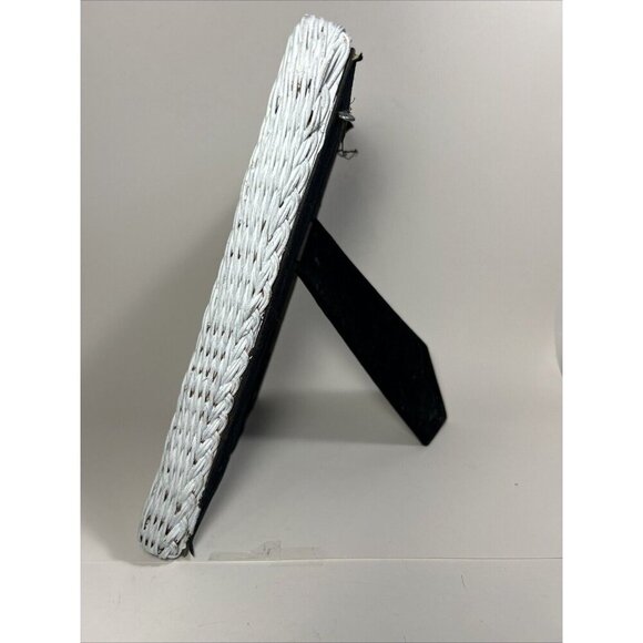 Woven Wicker Photo Picture Frame 8" By 10" Free-Standing Rattan Boho Beach House - Picture 4 of 10